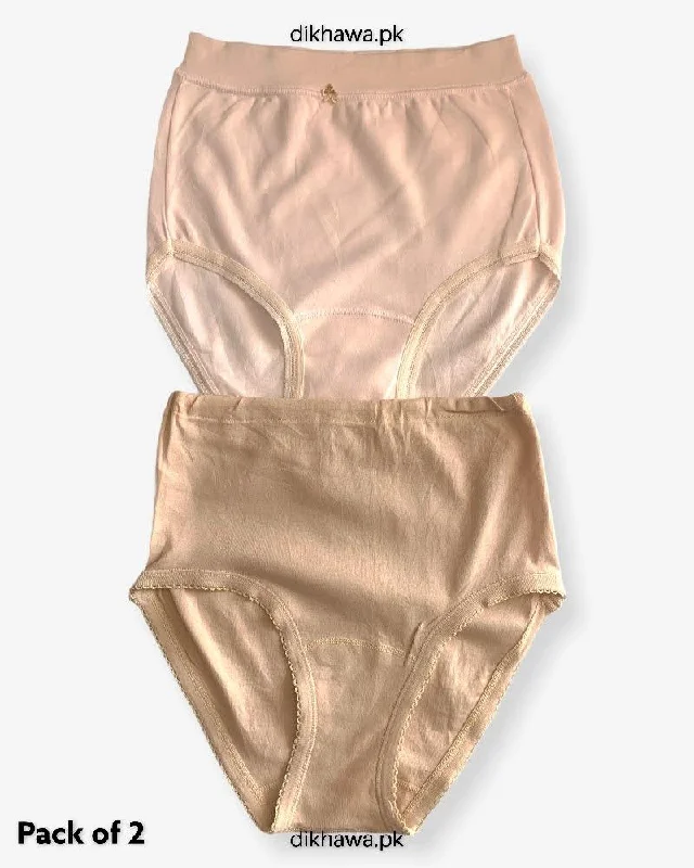 high cut panties for women to show off legsPack of 2 Imported Stocklot Branded Cotton Panty Stretchable Cotton Lace Panty 2021