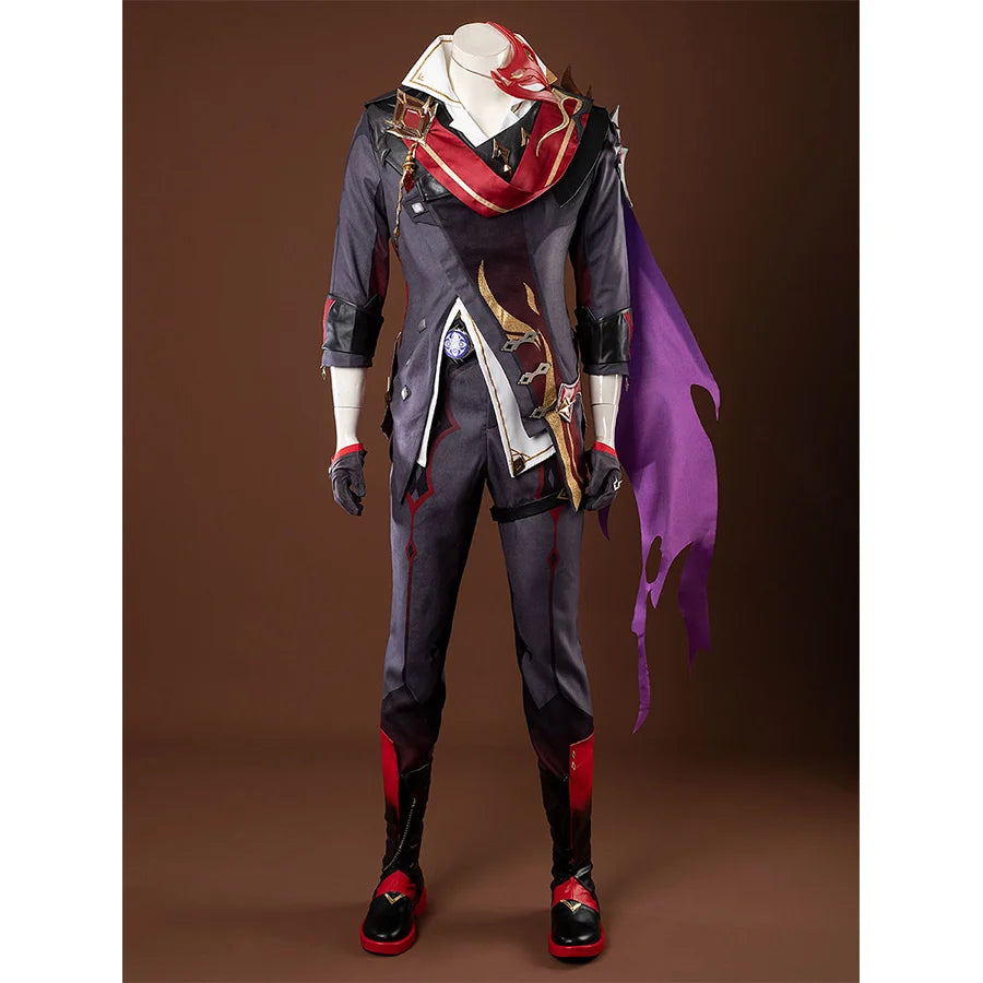 women fantasy cosplay costumes with wingsGenshin Impact Dark Tartaglia Childe Cosplay Costume C08389  AAA