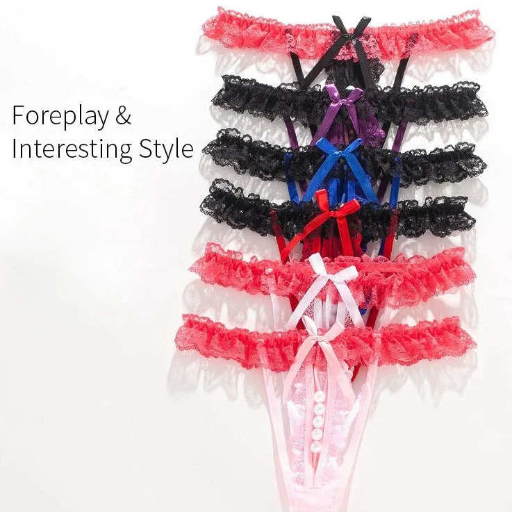 affordable women sexy lingerie online6 Pack Women’s Lace Sexy Panties with pearls