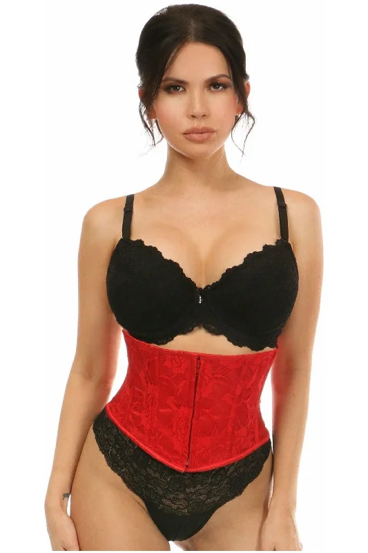 high - waisted women bustiers and corsetsLavish Red Lace Mini Cincher