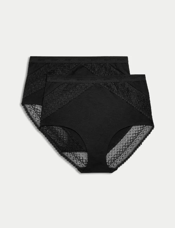 anti - static women briefs for reducing static cling2pk Cotton Rich Light Control Full Briefs