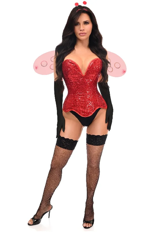 luxury women bustiers and corsets brandsTop Drawer 4 PC Sequin Ladybug Corset Costume