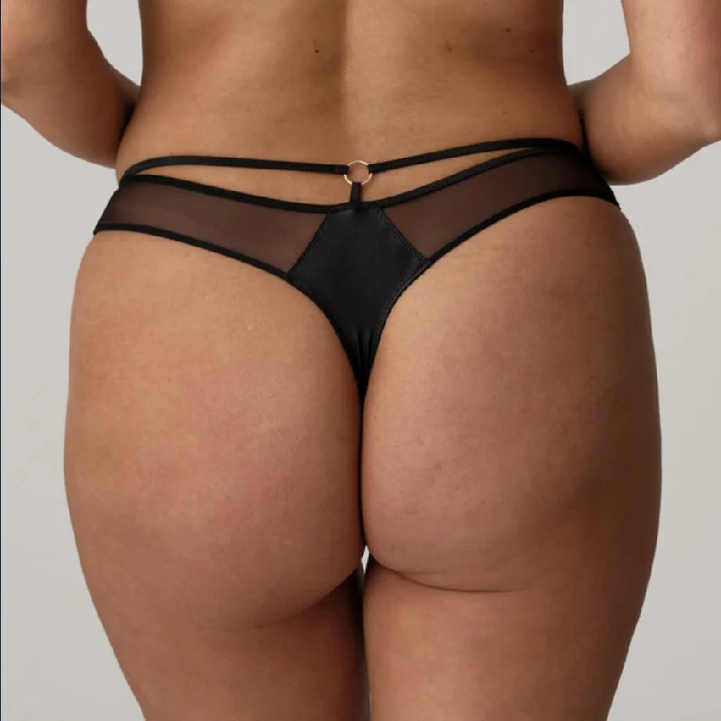 seamless thermal women thongs for added warmthPrima Donna Zipolite Thong 0642420 in Black