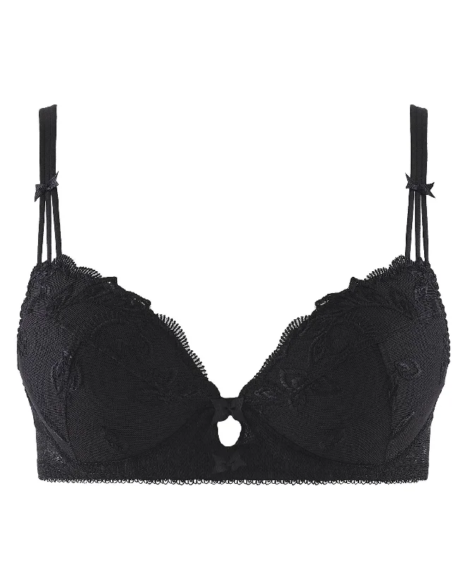 modern women lingerie trends for the fashion - forwardAu Bal de Flore Black Plunge Bra modern women lingerie trends for the fashion - forwardAu Bal de Flore Black Plunge Bra