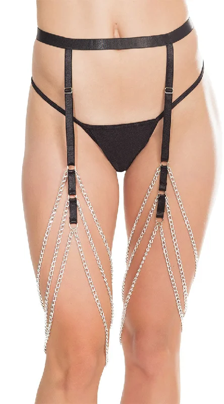 women lingerie with garters attached for a vintage touchChained Out Garter Belt