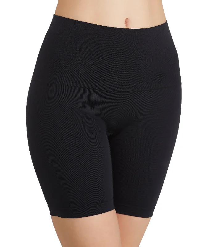 Women's Seamless Compression Tight Trousers in Gray for Fitness and Yoga SessionsMaidenform Women's Ultra Control Seamless Thigh Slimmer