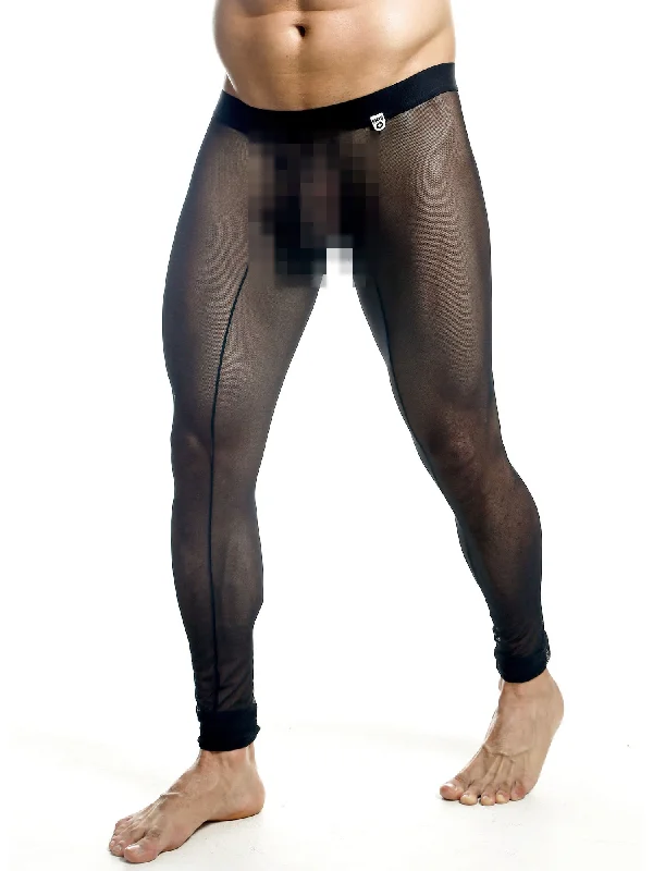 Women's Leather - Look Tight Trousers with Zipper Details in Dark Gray for an Urban StyleMOB Sheer Mesh Tights