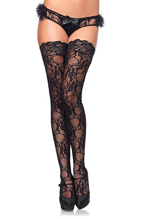 Women's Denim - Look Tight Trousers in Light Blue for a Casual and Versatile OptionStay Up Lace Thigh Highs
