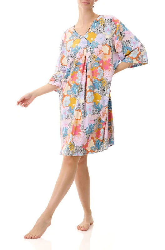 plunge wireless bras for a natural lookMaggie ¾ Sleeve Kaftan (Multi Colour)