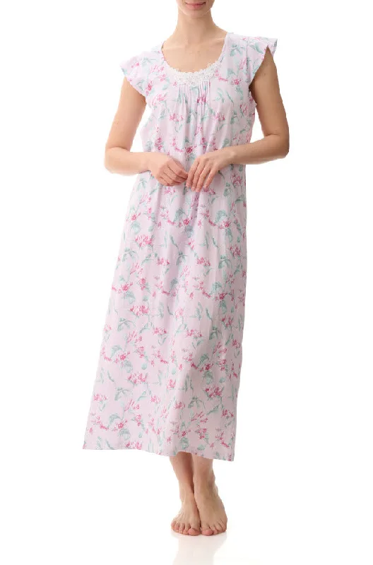 moisture wicking sleep bras for hot sleepersZayla Flutter Sleeve Cotton Nightie (Pink Floral) moisture wicking sleep bras for hot sleepersZayla Flutter Sleeve Cotton Nightie (Pink Floral)
