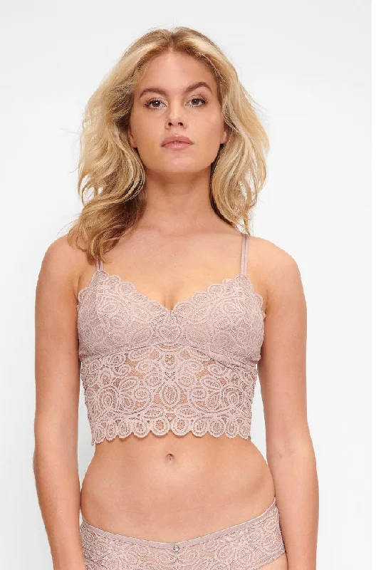 push up bras for enhanced cleavageElegance Wirefree Bralette Crop Top (Bark) Available in sizes L-XL.