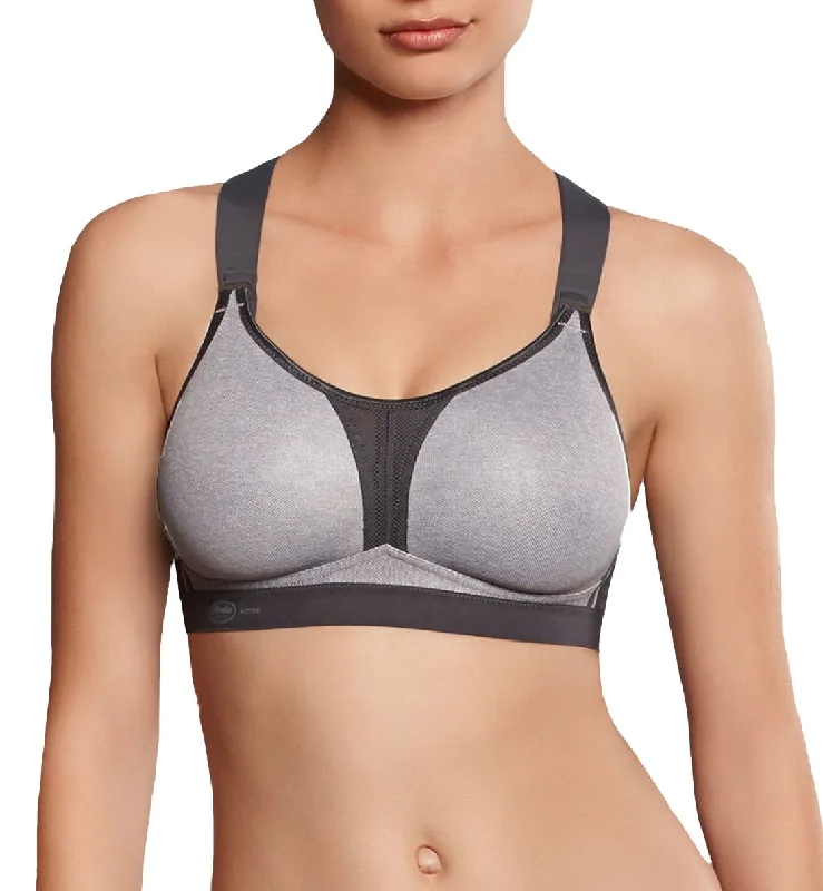 Padded bras to increase cup size and enhance shape Anita Dynamix Star Max Support Softcup Sports Bra (5537) - Heather Grey Padded bras to increase cup size and enhance shape Anita Dynamix Star Max Support Softcup Sports Bra (5537) - Heather Grey