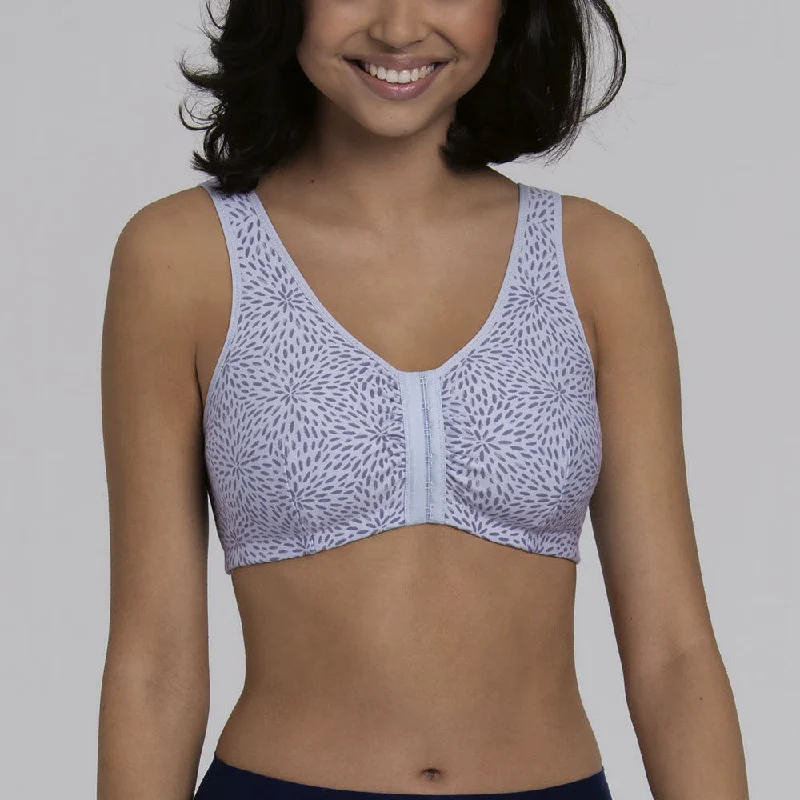Bra with a quarter - cup design for a very revealing style​ Anita Hazel Pastel Blue Front Hook Wireless Bra 5765X