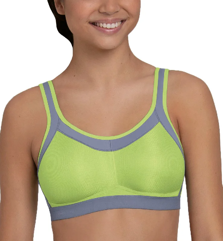 Bra with a polyester - lined cup for durability and moisture - wicking​ Anita Momentum Max Support Wireless Sports Bra (5529) - Lime Light