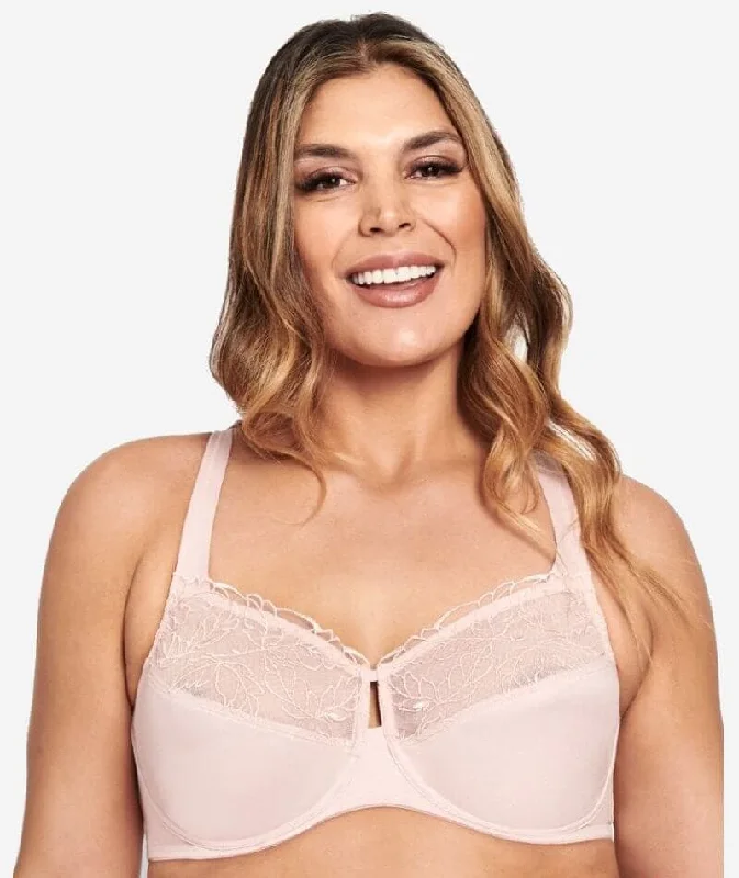 convertible sports bras for versatile useBerlei Luminous Embroidered Minimiser Bra - Nude Lace