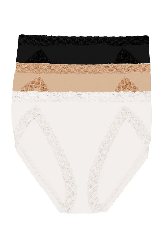 Plus - size bras designed for larger cup sizes and fuller figures Bliss French Cut Briefs 3 Pack Plus - size bras designed for larger cup sizes and fuller figures Bliss French Cut Briefs 3 Pack