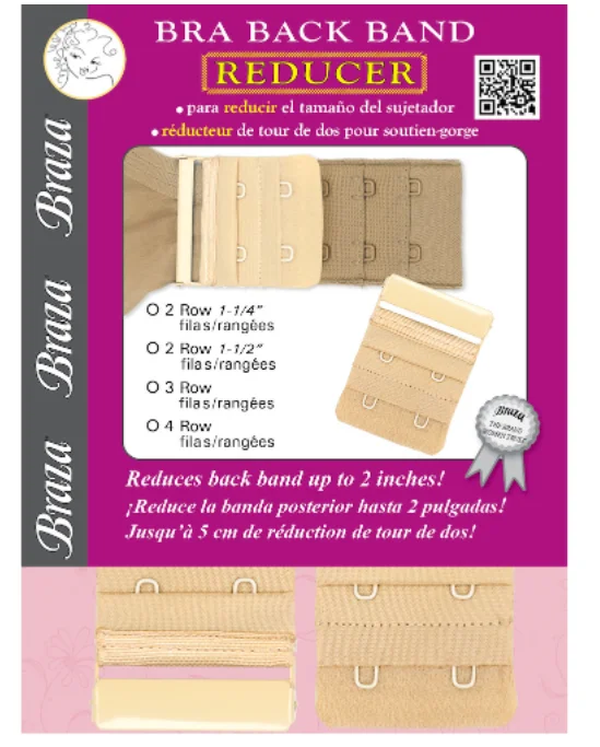 Bra with a reversible design for double the style options​ Braza Bra Band Reducer 2 1/2 Inch Hook 5410