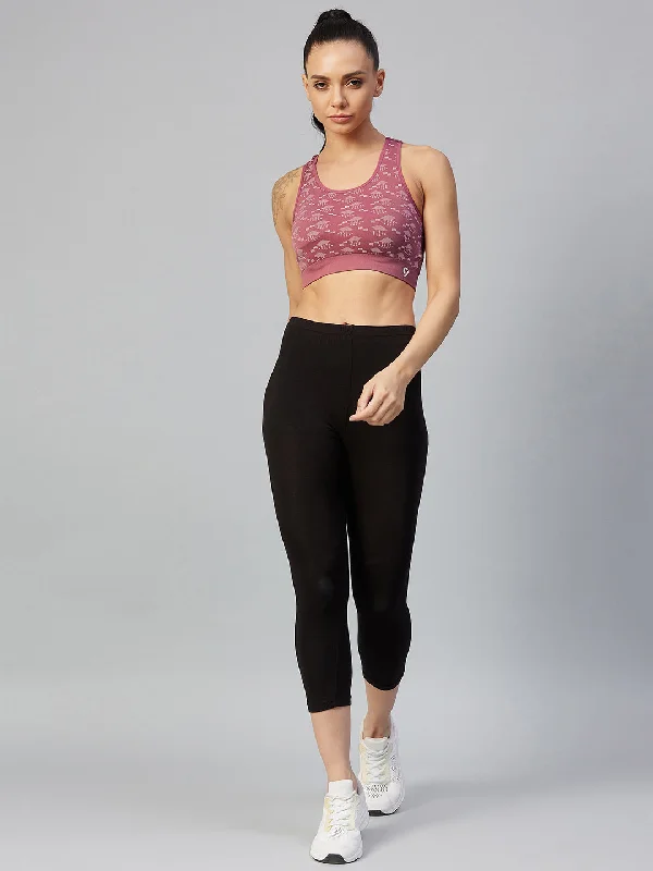 Bra with a shiny finish for a glamorous effect C9 Airwear Women Racer Back Sports Bra - Earth Red Bra with a shiny finish for a glamorous effect C9 Airwear Women Racer Back Sports Bra - Earth Red