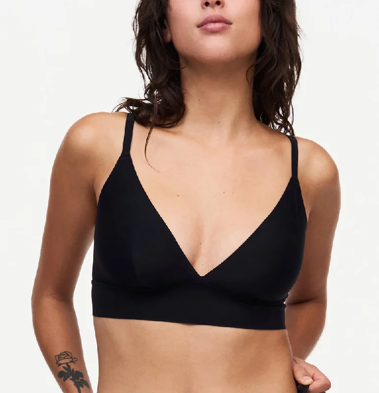 Bra with an anti - itch lining for added comfort​ Chantelle SoftStretch Black Triangle Bralette Bra 16A9