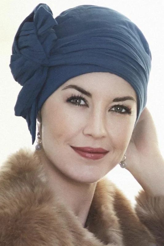 balconette lace bras for a feminine touchChristine Joli Head Scarf - Petrol Blue