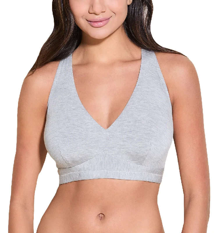 Padded bras to increase cup size and enhance shape Cosabella Talco CURVY Halter Racer Bralette (TALCO1353) - Heather Gray Padded bras to increase cup size and enhance shape Cosabella Talco CURVY Halter Racer Bralette (TALCO1353) - Heather Gray