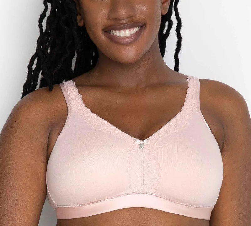 Bra with a solid color for a classic and versatile option Curvy Couture Cotton Luxe Blushing Rose Wireless Bra 1010 Bra with a solid color for a classic and versatile option Curvy Couture Cotton Luxe Blushing Rose Wireless Bra 1010