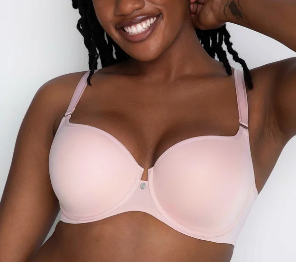 Bra with a breathable lining for a cool feel Curvy Couture Tulip Smooth Blushing Rose T Shirt Bra 1274 Bra with a breathable lining for a cool feel Curvy Couture Tulip Smooth Blushing Rose T Shirt Bra 1274