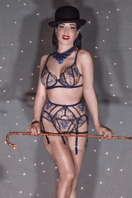 bralette with underwire for added supportQueens Blue Femmoiselle Bra