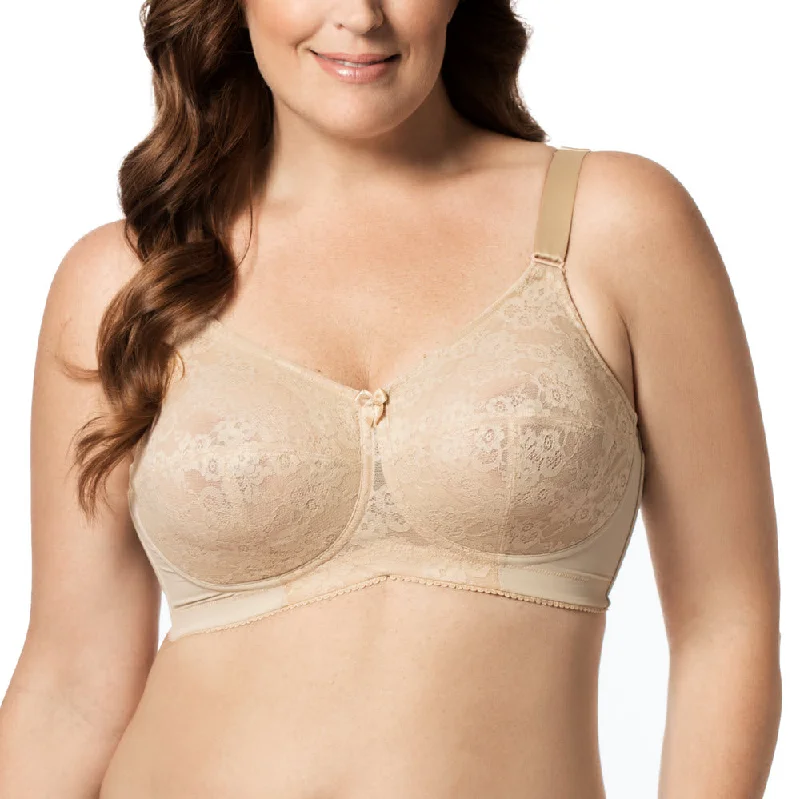 Bra with a lace - lined cup for a feminine and elegant look​ Elila Lace Soft Cup Nude Wireless Bra 1303