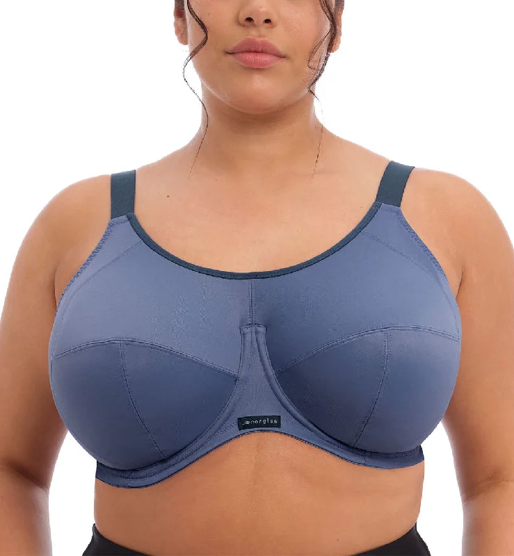 Bra with a hypoallergenic lining for sensitive skin​ Elomi Energise Vintage Denim Sports Bra 8041