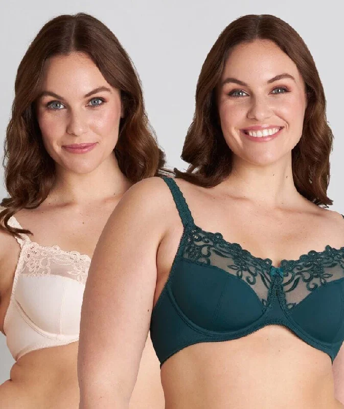 sexy backless push up brasFayreform Coral Underwire Bra - 2 Pack - Ponderosa Pine/Scallop Shell