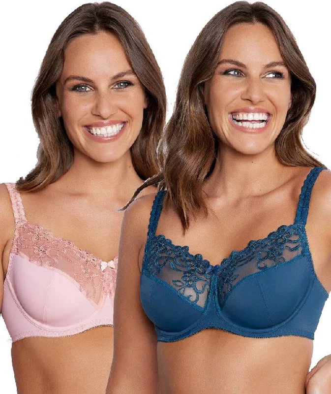 nursing bras for new mothersFayreform Coral Underwire Bra - 2 Pack - Reflecting Pond/Cameo Nude