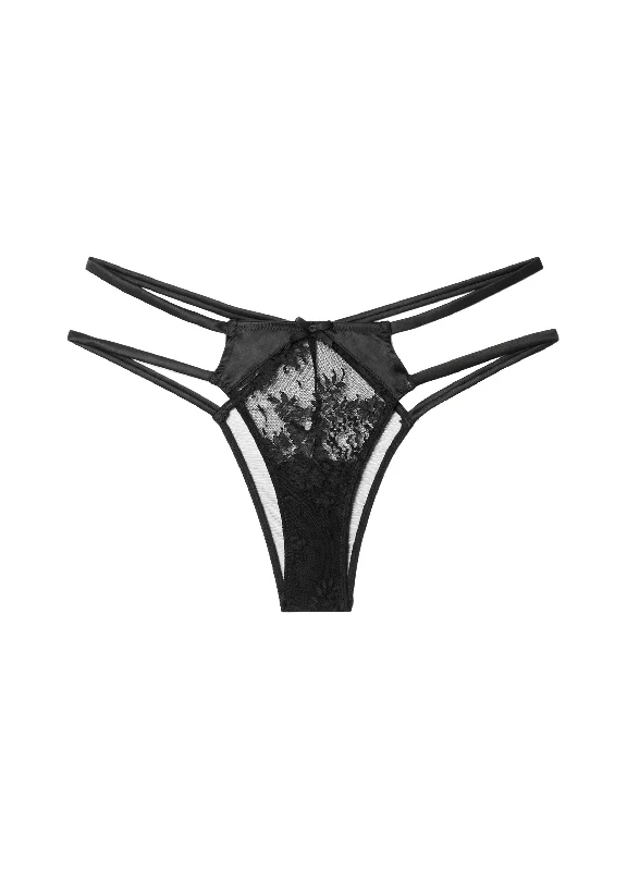 Bra with a push - up memory foam cup for enhanced cleavage Frankie Lace Strappy Tanga Bra with a push - up memory foam cup for enhanced cleavage Frankie Lace Strappy Tanga