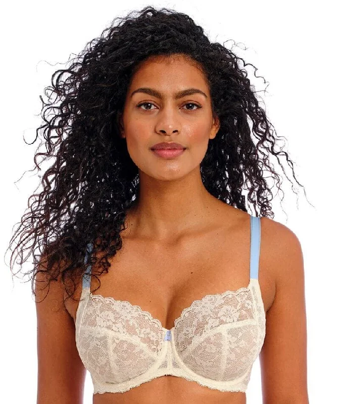 moisture wicking sports bras for sweaty workoutsFreya Offbeat Underwired Side Support Bra - Something Blue