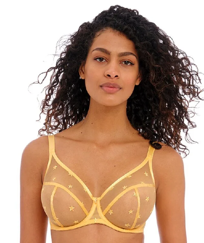 wireless bras for a natural feelFreya Snapshot Star Underwired High Apex Plunge Bra - Honeycomb