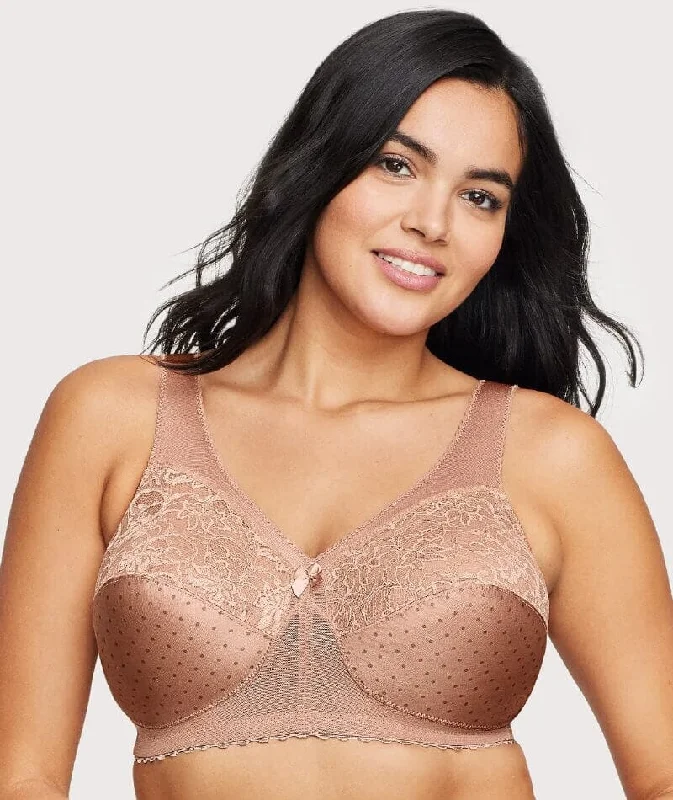 sleep bras with adjustable strapsGlamorise Magiclift Original Wire-Free Support Bra - Cappuccino