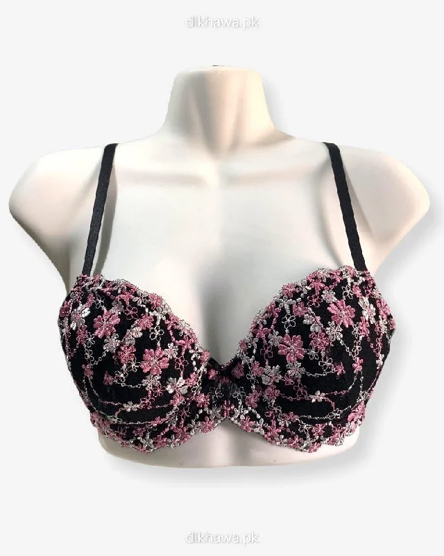 seamless backless bras for summer dressesImported Stocklot Branded  Net Pushup Bra - Underwired Bra  Non Padded Bra - Pack of 2