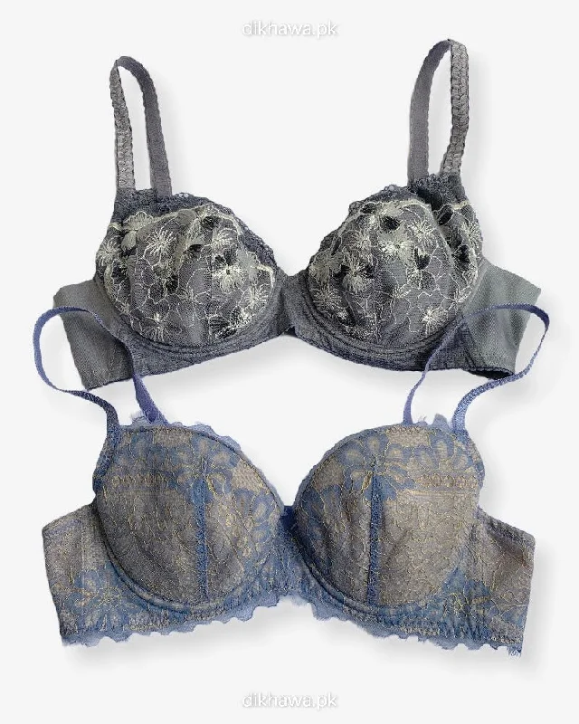 moisture wicking convertible brasImported Stocklot Branded  Net Pushup Bra - Underwired Bra  -  Non Padded Bra - Pack of 2