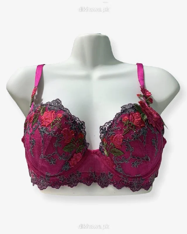 underwire bras with maximum supportImported Stocklot Branded  Net Pushup Bra - Underwired Bra  Non Padded Bra - Pack of 2
