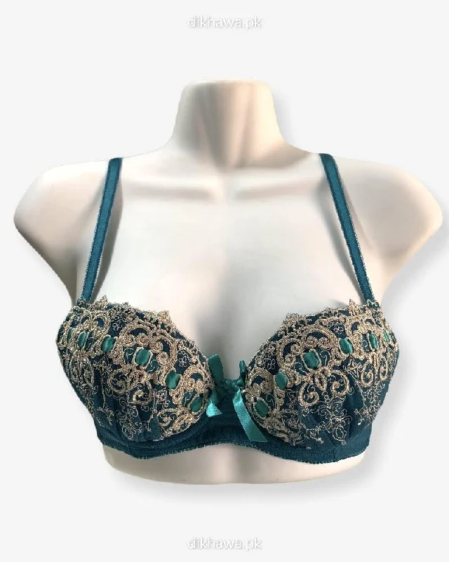 wireless bras for a natural feelImported Stocklot Branded  Net Pushup Bra - Underwired Bra  Non Padded Bra - Pack of 2