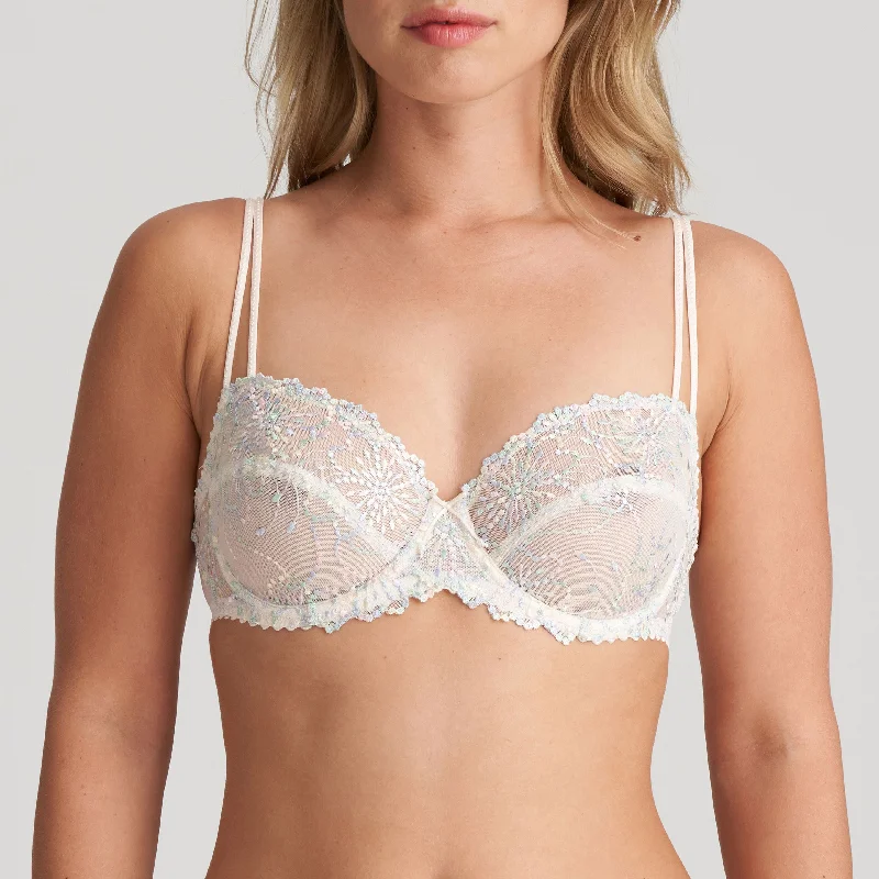 Bra with a detachable strap for easy washing​ JANE Balcony Bra | Boudoir Cream