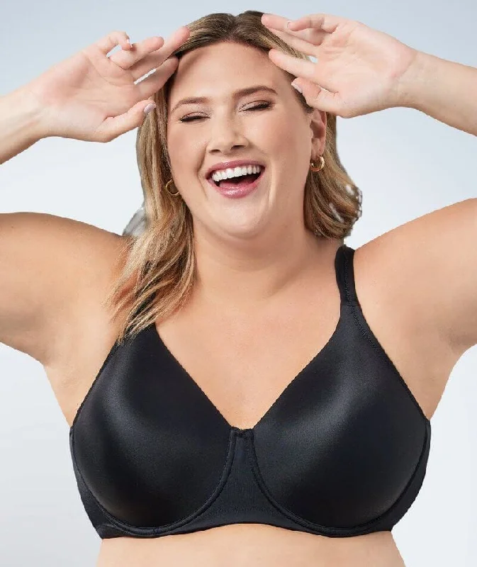 plus size bralette bras for comfortLeading Lady Lightly Padded Contour Underwired Bra - Black