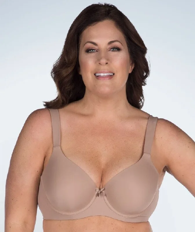 bralette sports bras for light exerciseLeading Lady Lightly Padded Underwired T-Shirt Bra - Warm Taupe