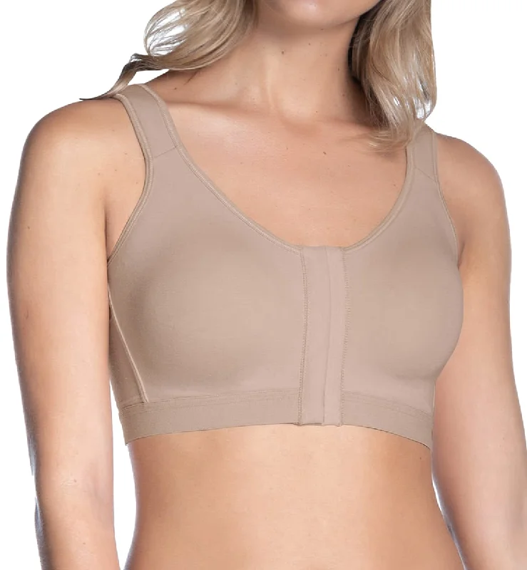 Maternity bras for expectant mothers' changing needs Leonisa Stretch Cotton Posture Corrector Wireless Front-Closure Bra (980) - Nude Maternity bras for expectant mothers' changing needs Leonisa Stretch Cotton Posture Corrector Wireless Front-Closure Bra (980) - Nude