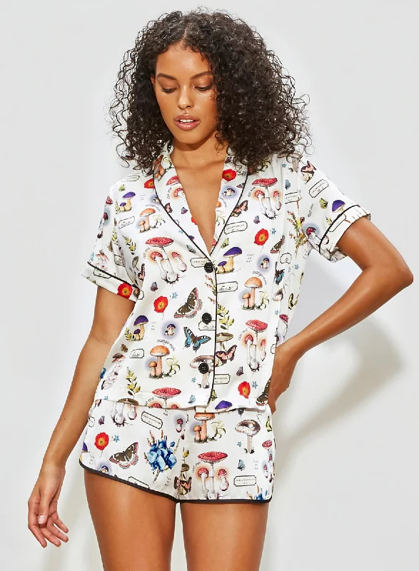 Full - cup bras providing maximum coverage and support Magical Mushroom Short Sleeve PJ Top Full - cup bras providing maximum coverage and support Magical Mushroom Short Sleeve PJ Top