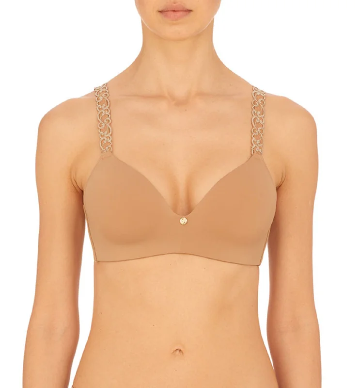 Bra with anti - bacterial properties for a hygienic fit Natori Pure Luxe Wireless Contour Bra (723321) - Cafe Bra with anti - bacterial properties for a hygienic fit Natori Pure Luxe Wireless Contour Bra (723321) - Cafe