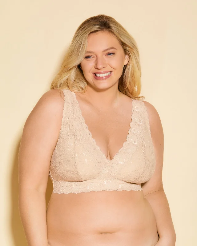 lace balconette bras for a luxurious feelUltra Curvy Plungie Longline Bralette