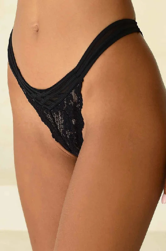 balconette push up bras for a lifted lookFiligree G-String (Black)
