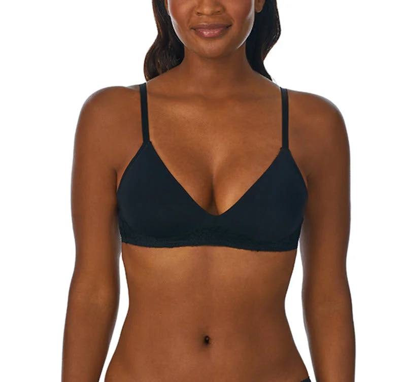 Bra with a mesh - lined cup for better breathability​ On Gossamer Sleek and Lace Black Wireless T Shirt Bra G9226