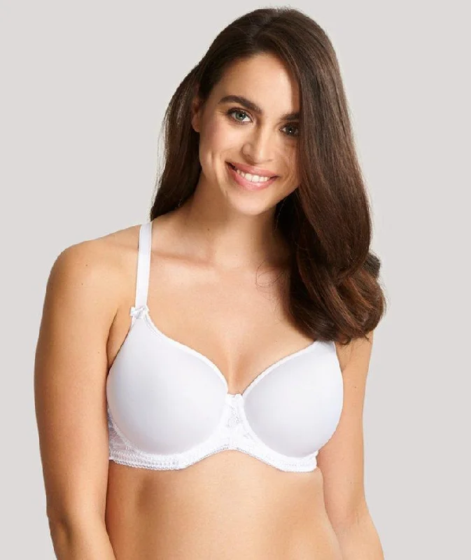 padded wireless bras for light supportPanache Cari Moulded Spacer Underwired T-Shirt Bra - White